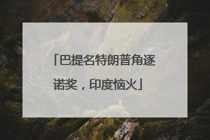 巴提名特朗普角逐诺奖，印度恼火