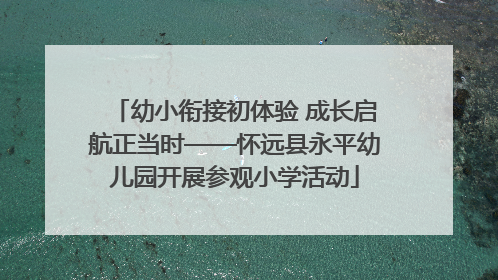 幼小衔接初体验 成长启航正当时——怀远县永平幼儿园开展参观小学活动