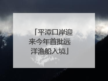 平潭口岸迎来今年首批远洋渔船入境