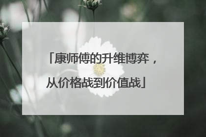 康师傅的升维博弈，从价格战到价值战