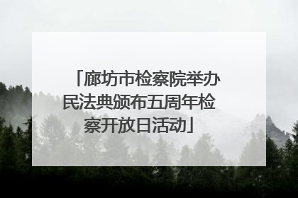 廊坊市检察院举办民法典颁布五周年检察开放日活动