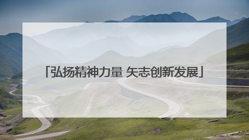 弘扬精神力量 矢志创新发展