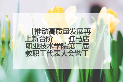 推动高质量发展再上新台阶——驻马店职业技术学院第二届教职工代表大会暨工会会员代表大会第四次会议成功召开