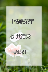情暖荣军心 共话党恩深
