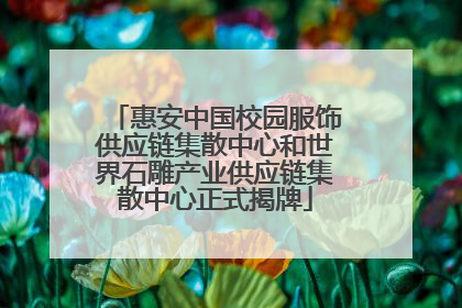 惠安中国校园服饰供应链集散中心和世界石雕产业供应链集散中心正式揭牌