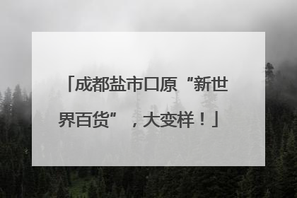 成都盐市口原“新世界百货”，大变样！