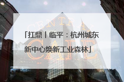 扛鼎丨临平：杭州城东新中心焕新工业森林
