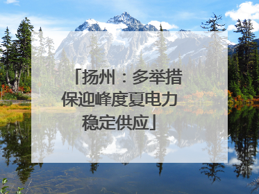 扬州：多举措保迎峰度夏电力稳定供应