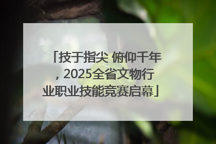 技于指尖 俯仰千年，2025全省文物行业职业技能竞赛启幕