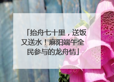 抬舟七十里，送饭又送水！麻阳端午全民参与的龙舟情