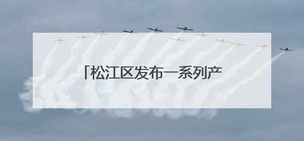 松江区发布一系列产教融合创新合作项目