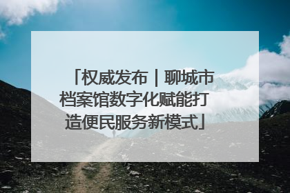 权威发布｜聊城市档案馆数字化赋能打造便民服务新模式