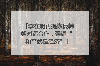 李在明再提恢复韩朝对话合作，强调“和平就是经济”