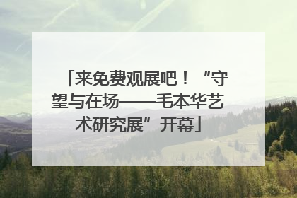 来免费观展吧！“守望与在场——毛本华艺术研究展”开幕