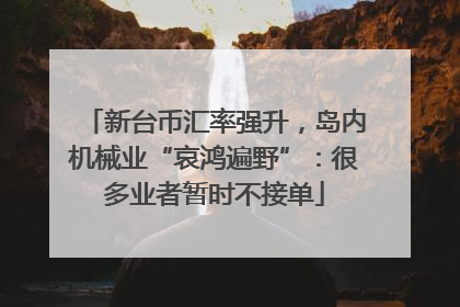 新台币汇率强升，岛内机械业“哀鸿遍野”：很多业者暂时不接单