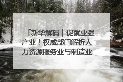 新华解码｜促就业强产业！权威部门解析人力资源服务业与制造业融合发展试点
