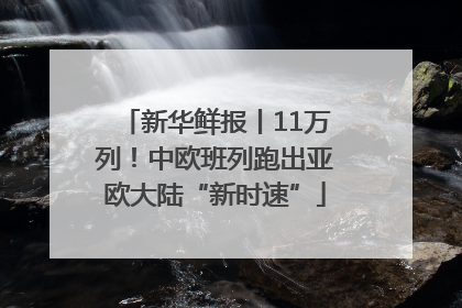 新华鲜报丨11万列！中欧班列跑出亚欧大陆“新时速”