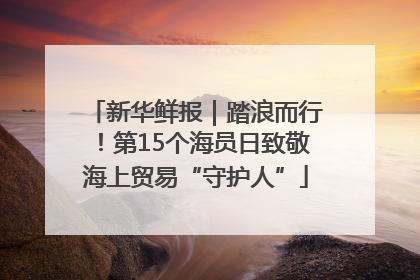新华鲜报｜踏浪而行！第15个海员日致敬海上贸易“守护人”