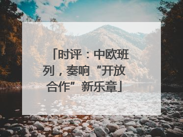 时评：中欧班列，奏响“开放合作”新乐章