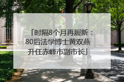 时隔8个月再履新：80后法学博士黄双燕升任赤峰市副市长