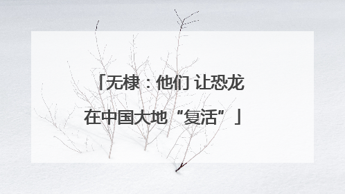 无棣：他们 让恐龙在中国大地“复活”