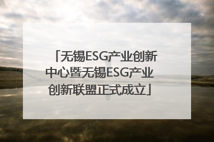 无锡ESG产业创新中心暨无锡ESG产业创新联盟正式成立