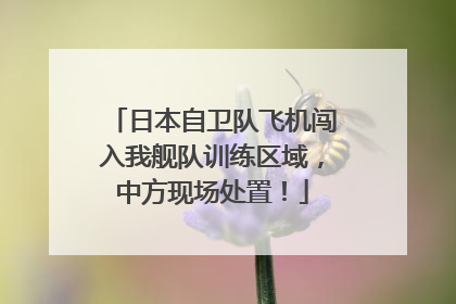日本自卫队飞机闯入我舰队训练区域，中方现场处置！