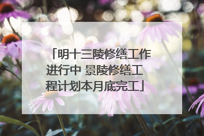 明十三陵修缮工作进行中 景陵修缮工程计划本月底完工
