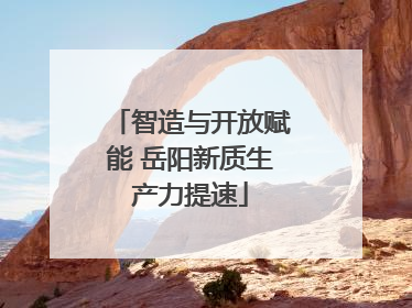 智造与开放赋能 岳阳新质生产力提速