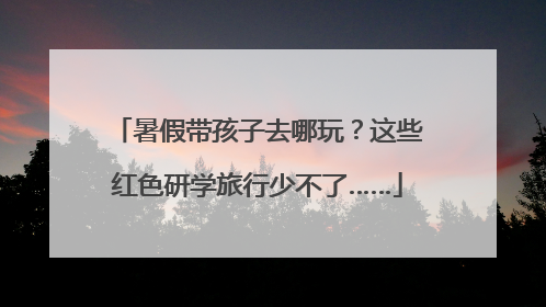 暑假带孩子去哪玩？这些红色研学旅行少不了……