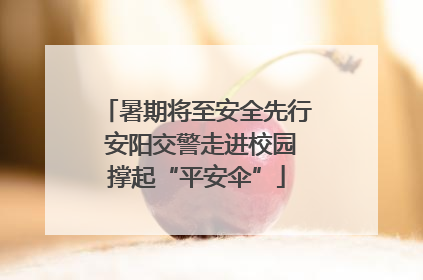 暑期将至安全先行 安阳交警走进校园撑起“平安伞”