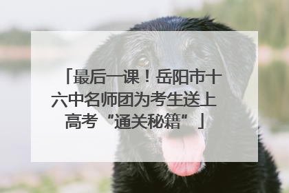 最后一课！岳阳市十六中名师团为考生送上高考“通关秘籍”