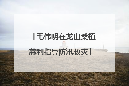 毛伟明在龙山桑植慈利指导防汛救灾