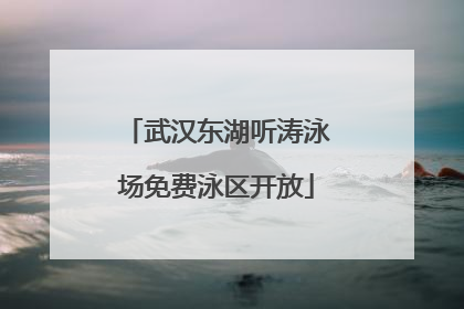 武汉东湖听涛泳场免费泳区开放