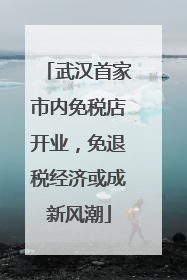 武汉首家市内免税店开业，免退税经济或成新风潮