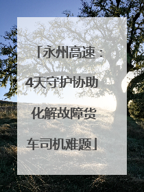 永州高速：4天守护协助 化解故障货车司机难题
