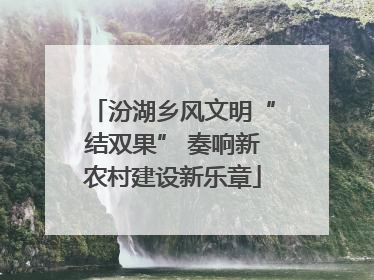 汾湖乡风文明“结双果” 奏响新农村建设新乐章