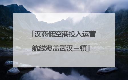 汉商低空港投入运营 航线覆盖武汉三镇