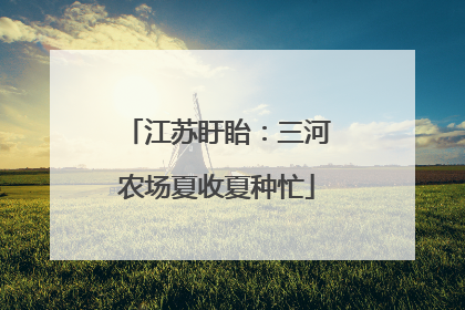 江苏盱眙：三河农场夏收夏种忙