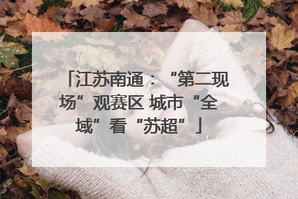 江苏南通：“第二现场”观赛区 城市“全域”看“苏超”