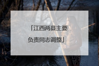 江西两县主要负责同志调整