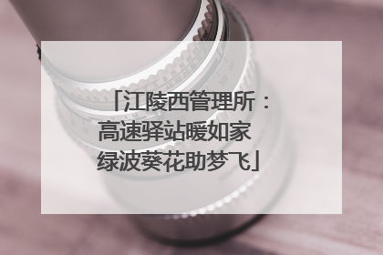 江陵西管理所：高速驿站暖如家 绿波葵花助梦飞