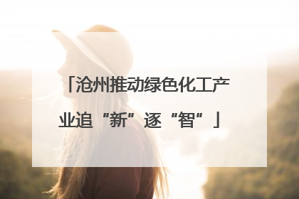 沧州推动绿色化工产业追“新”逐“智”