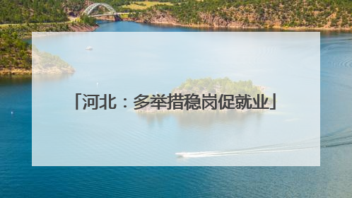 河北：多举措稳岗促就业