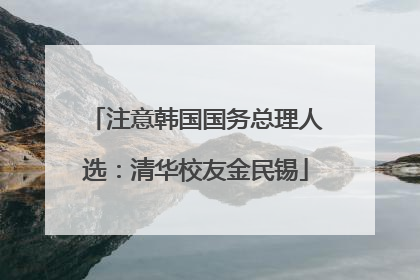 注意韩国国务总理人选：清华校友金民锡