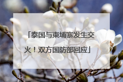 泰国与柬埔寨发生交火！双方国防部回应