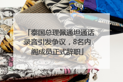 泰国总理佩通坦通话录音引发争议，8名内阁成员正式辞职