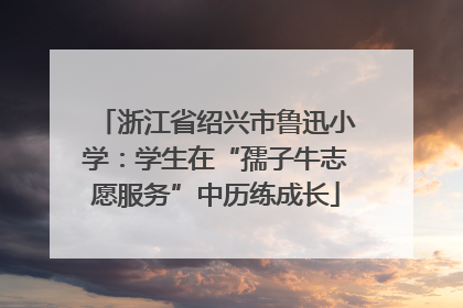 浙江省绍兴市鲁迅小学：学生在“孺子牛志愿服务”中历练成长