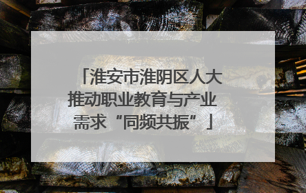 淮安市淮阴区人大推动职业教育与产业需求“同频共振”