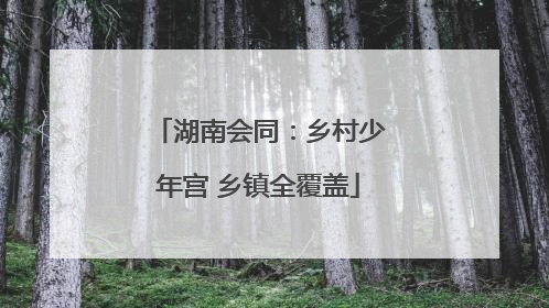 湖南会同：乡村少年宫 乡镇全覆盖
